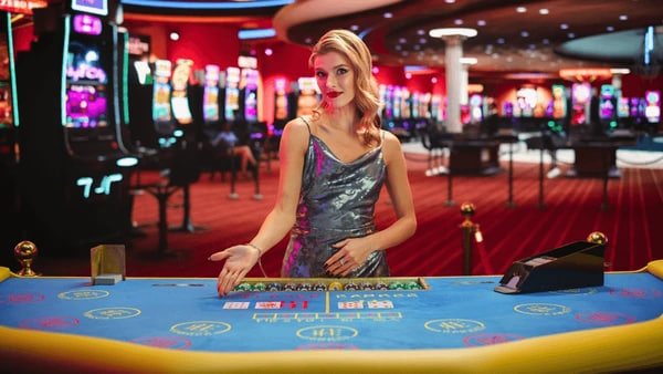 Permainan baccarat dengan dealer profesional dan tabel yang transparan di qqbet333